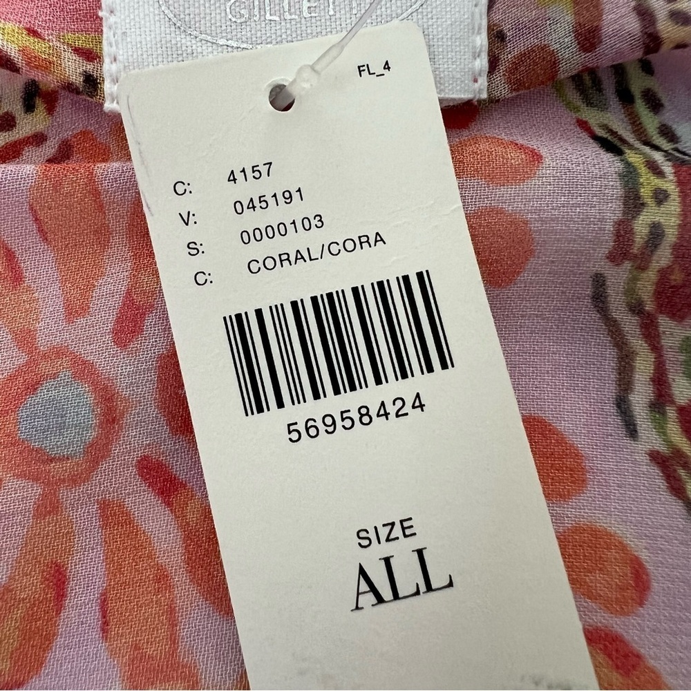 NWT Anthropologie Elizabeth Gillett Lorelei Floral Kimono Wrap One Size OS - Picture 15 of 16